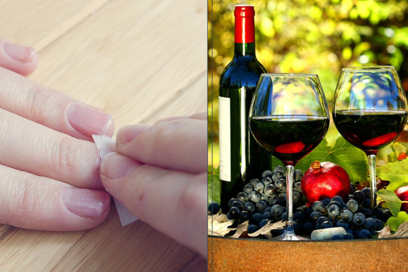 Rượu vang là thức uống chứa cồn giúp dễ dàng tẩy sạch lớp sơn
