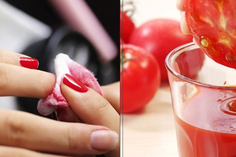Cà chua là thành phần tẩy sạch sơn móng tay an toàn