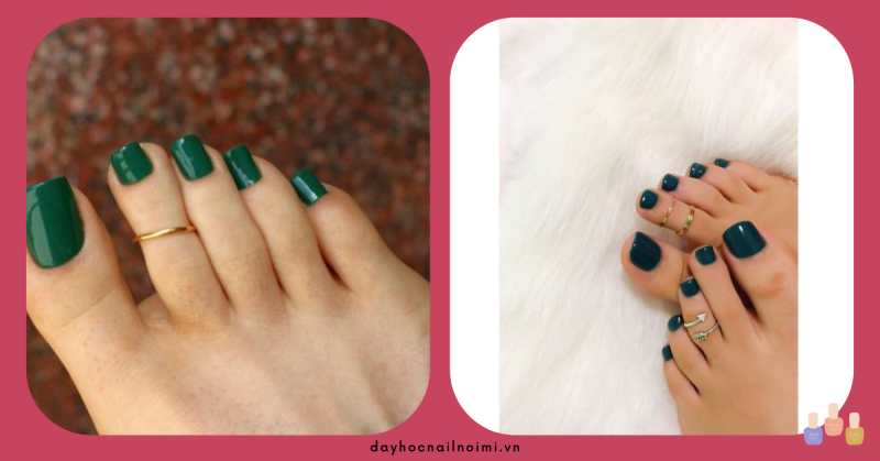 Các mẫu sơn móng chân màu xanh rêu được ưa chuộng hiện nay  websosanhvn